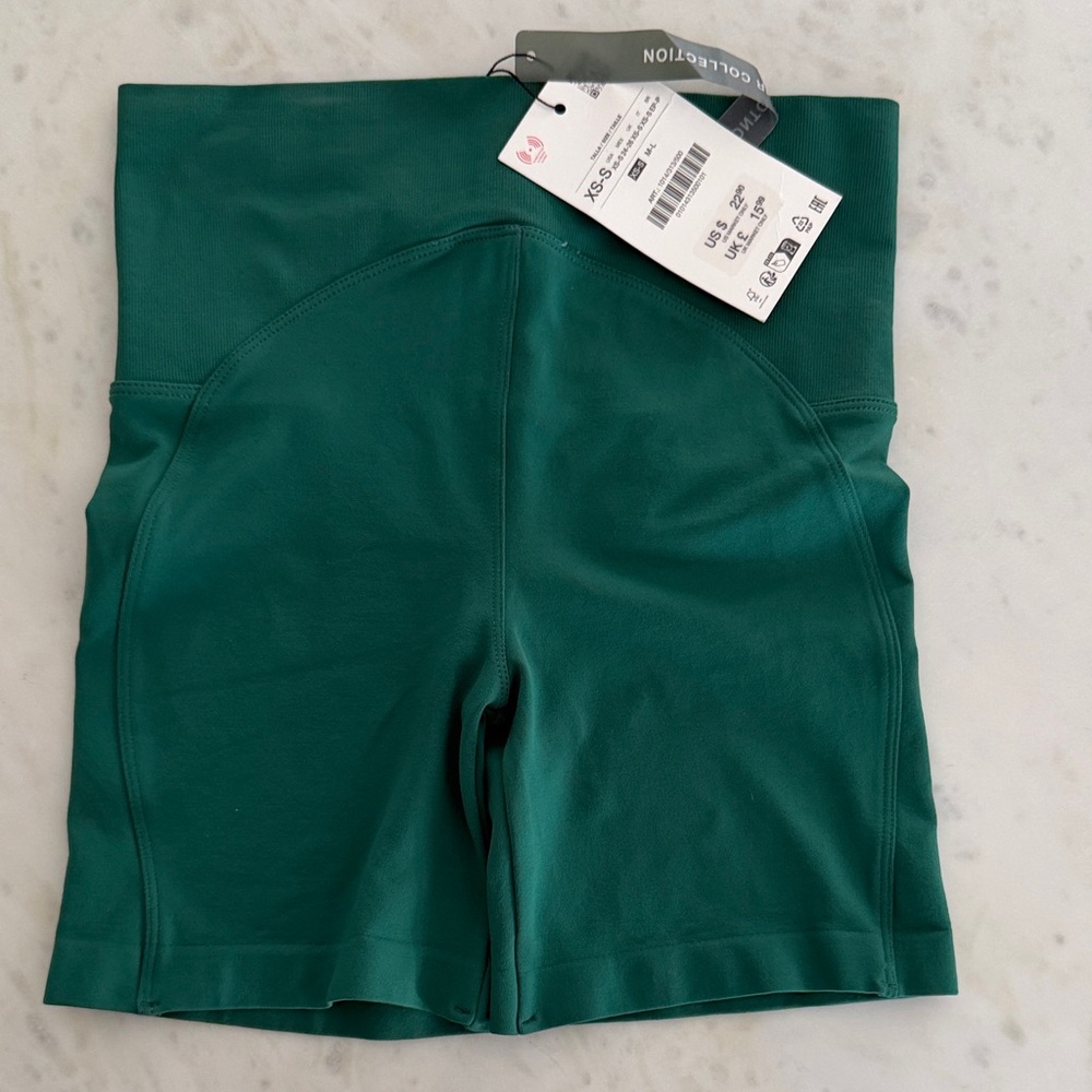 Zara Emerald High-Rise Shorts